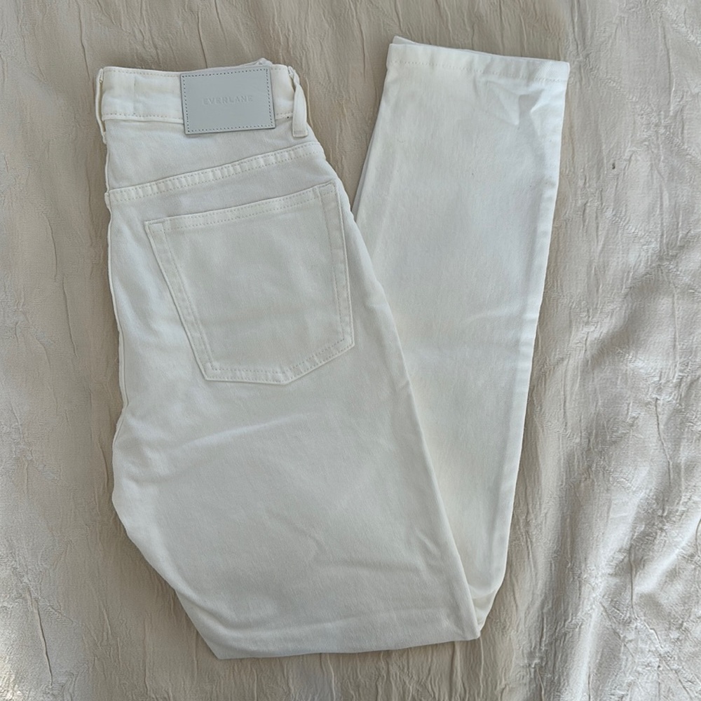 Everlane The Curvy Cheeky Jean white denim (NWOT)